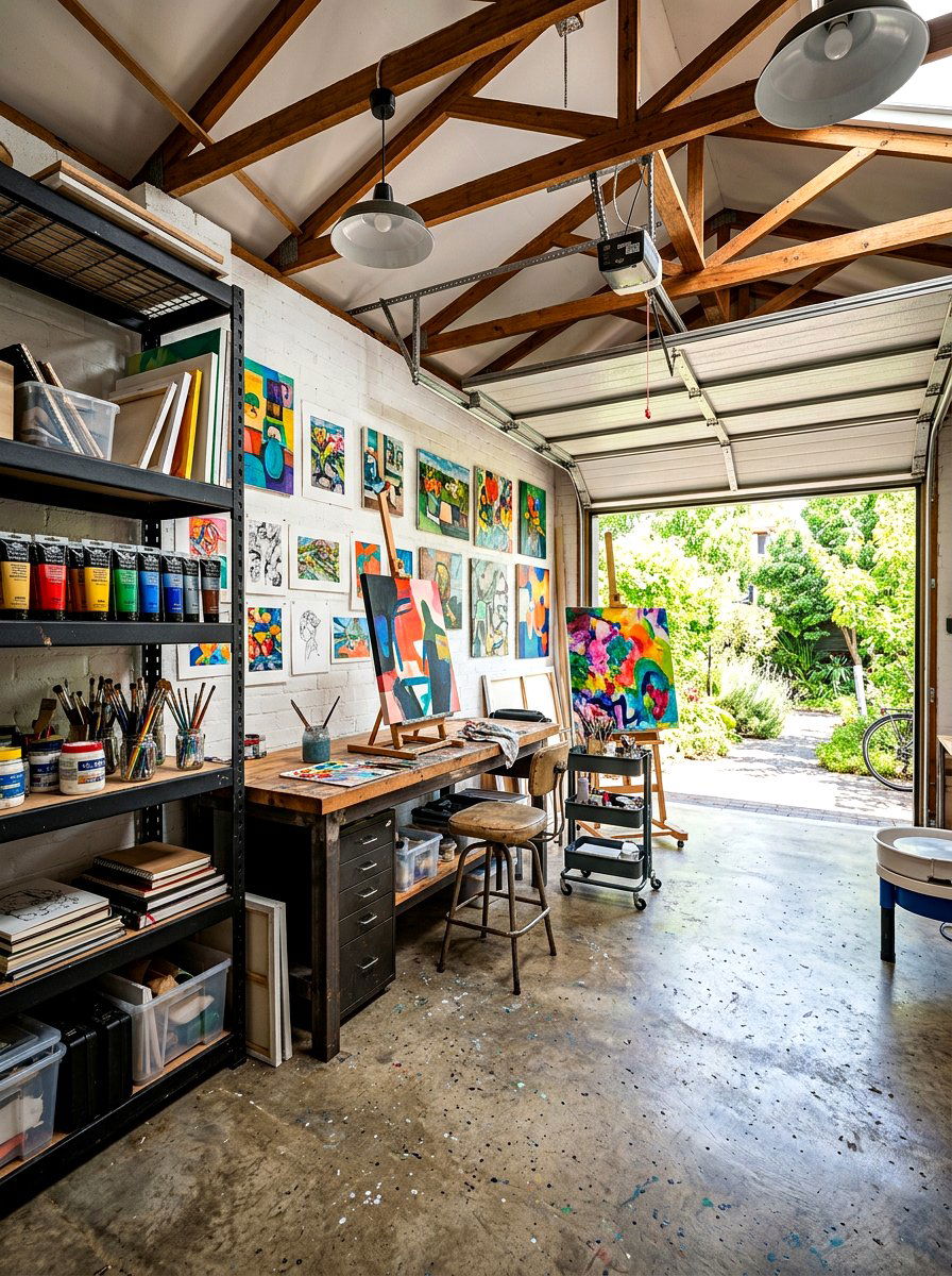 Garage Art Studio Conversion - 30 art studio room ideas