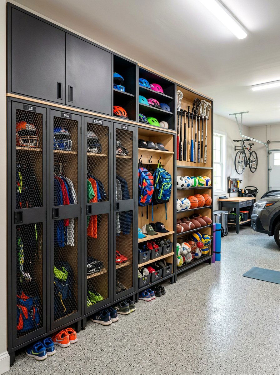 Garage Cabinet For Sports Gear - 30 garage cabinet ideas
