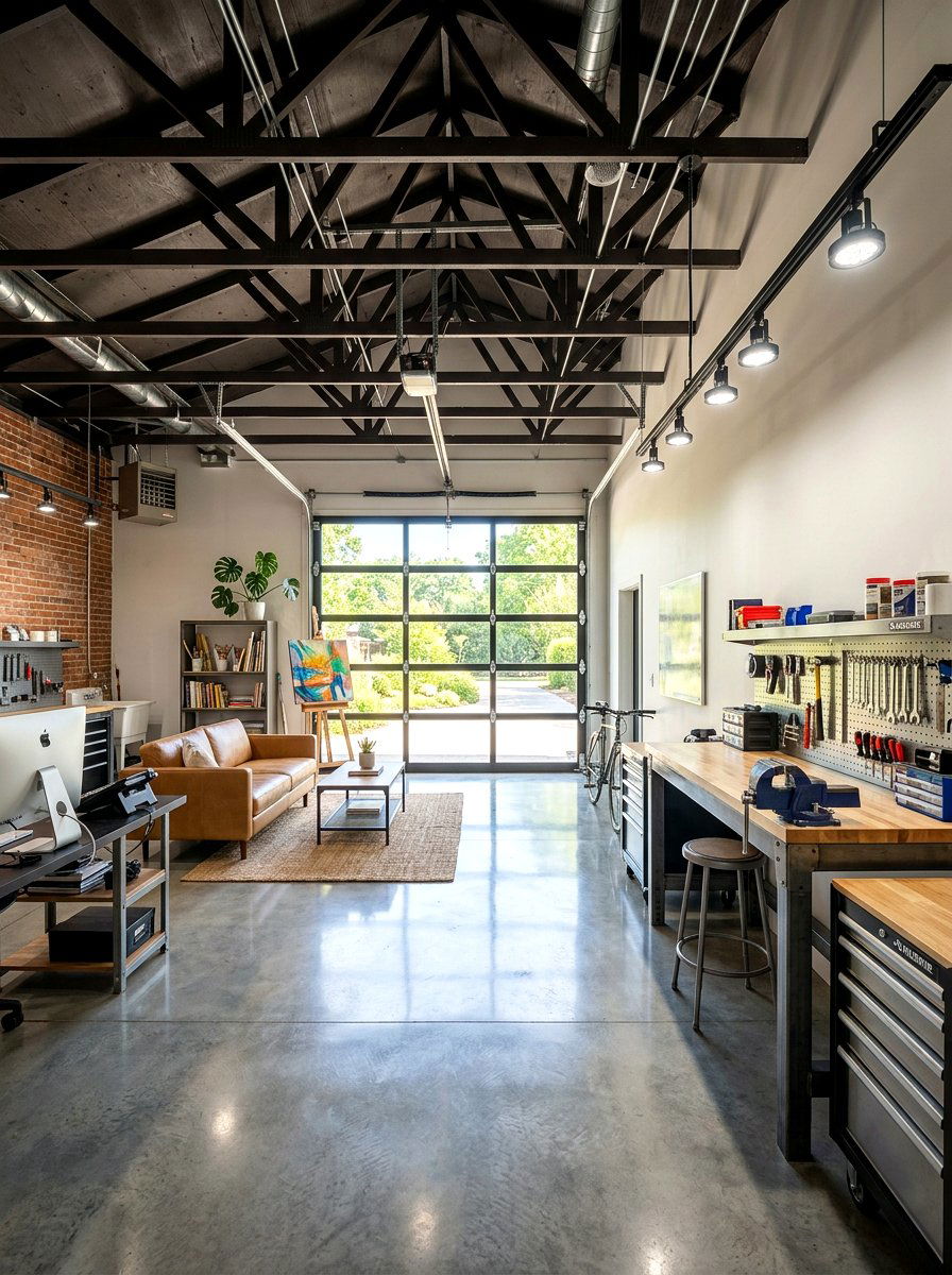 Garage Conversion Studio - 30 masculine home studio ideas