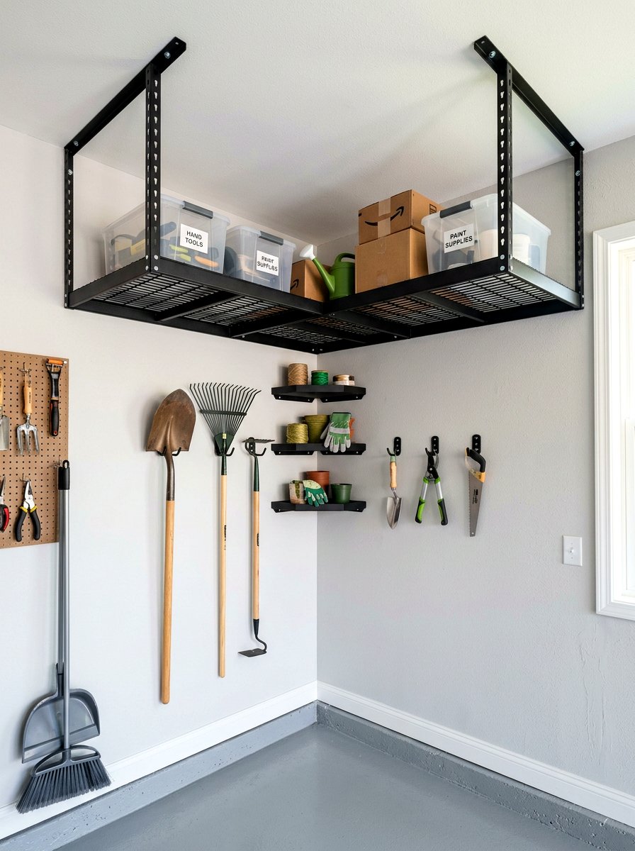 Garage Corner Ceiling Racks - 30 garage overhead rack ideas