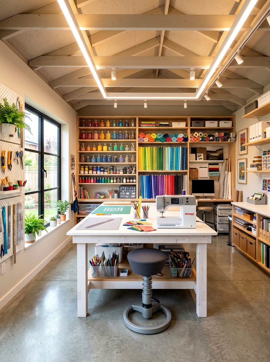 Garage Craft Room Studio - 30 garage makeover ideas