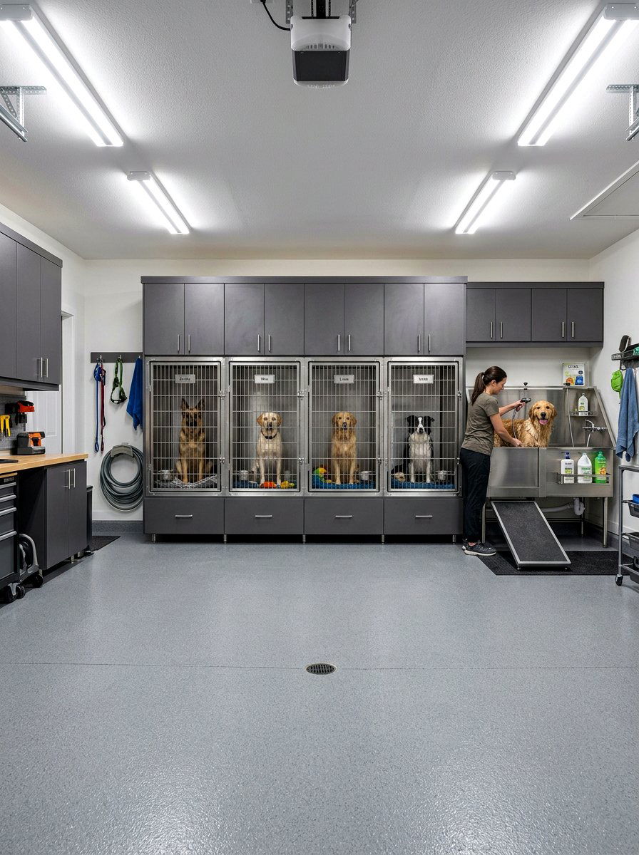 Garage Dog Kennel Wall - 30 built in dog crate ideas