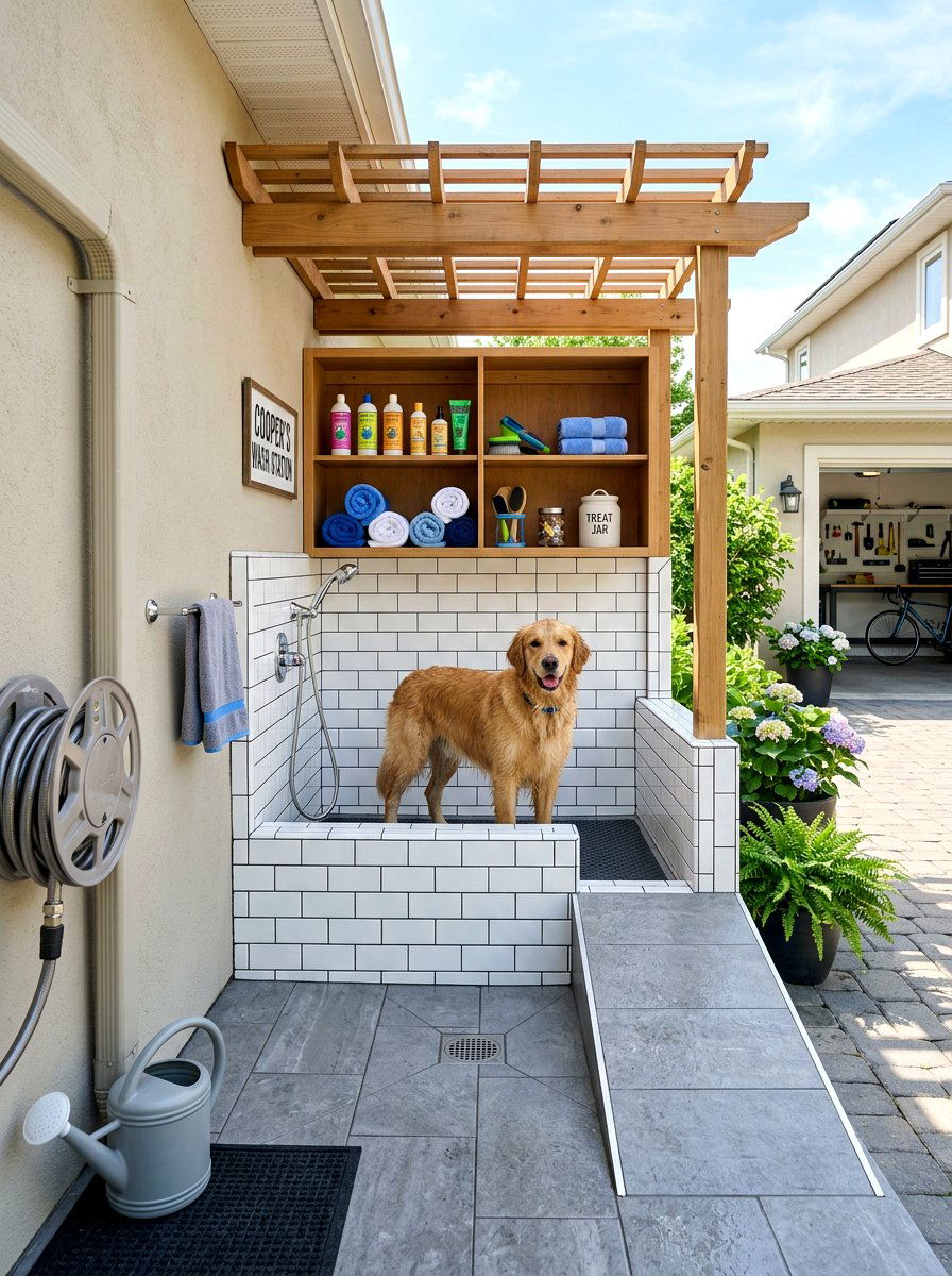 Garage Dog Wash - 30 garage mudroom ideas
