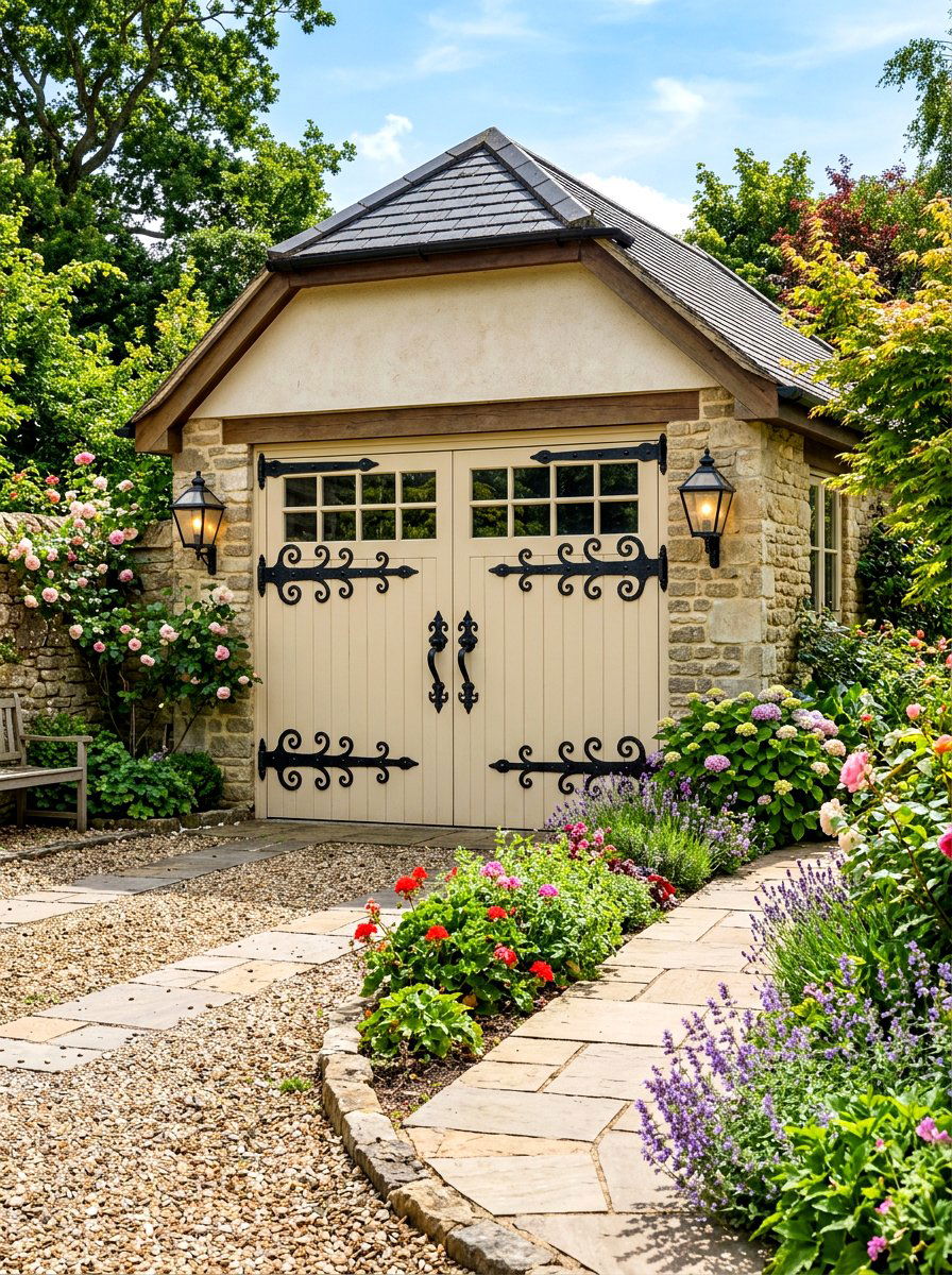 Garage Door Decorative Hardware - 30 detached garage curb appeal ideas