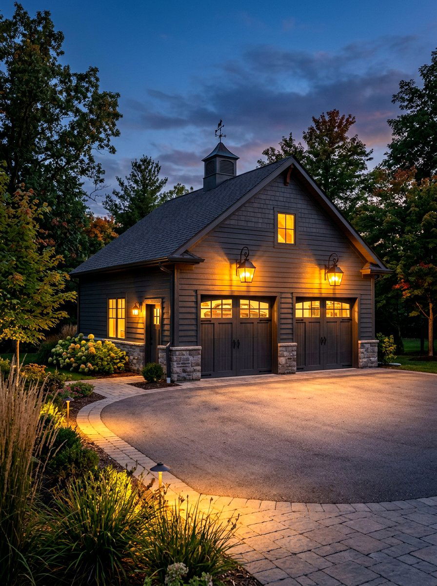 Garage Exterior Lighting Fixtures - 30 detached garage curb appeal ideas