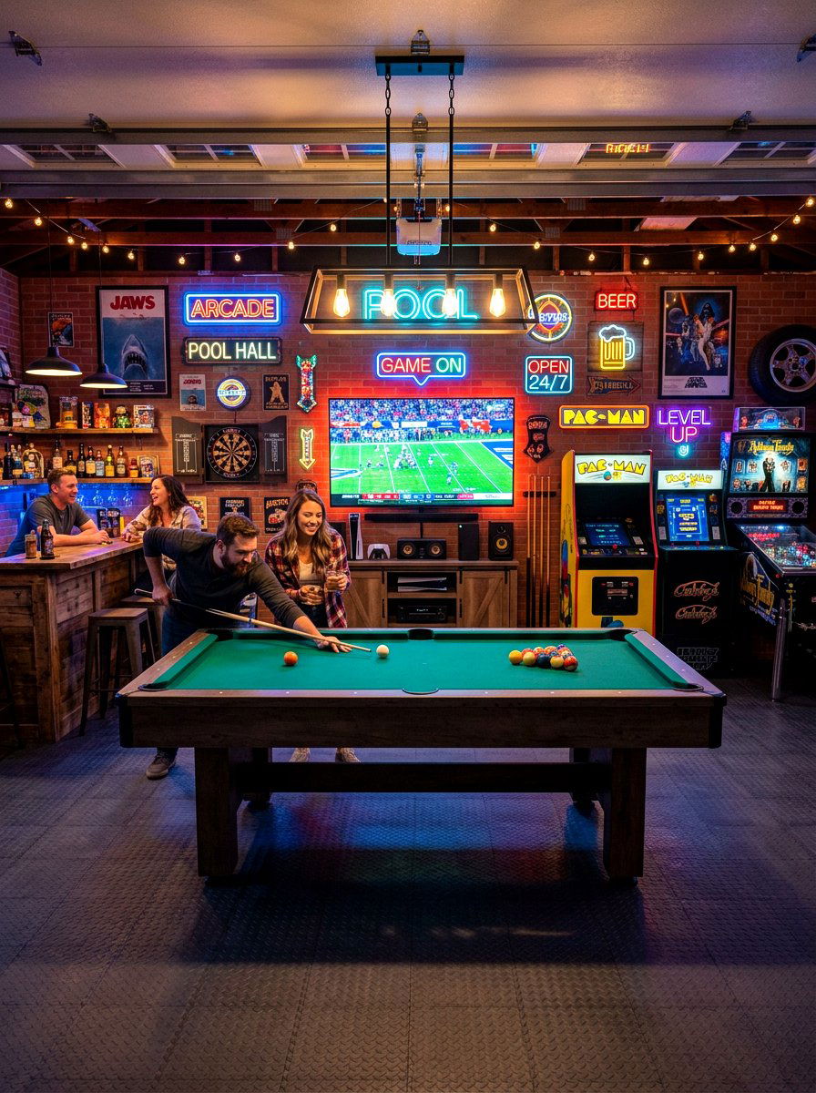 Garage Game Room Entertainment - 30 garage makeover ideas