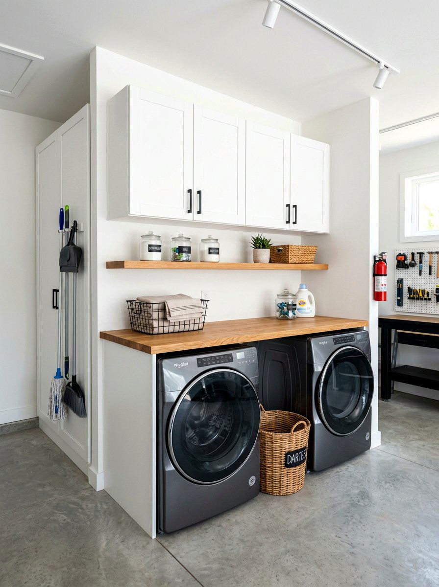 Garage Laundry Nook - 30 small garage ideas