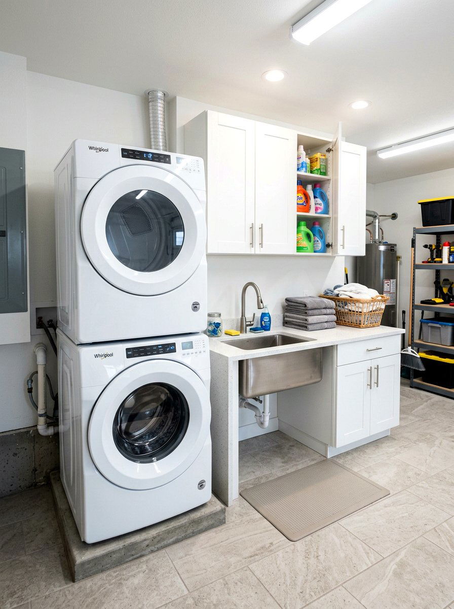 Garage Laundry Room Station - 30 garage makeover ideas