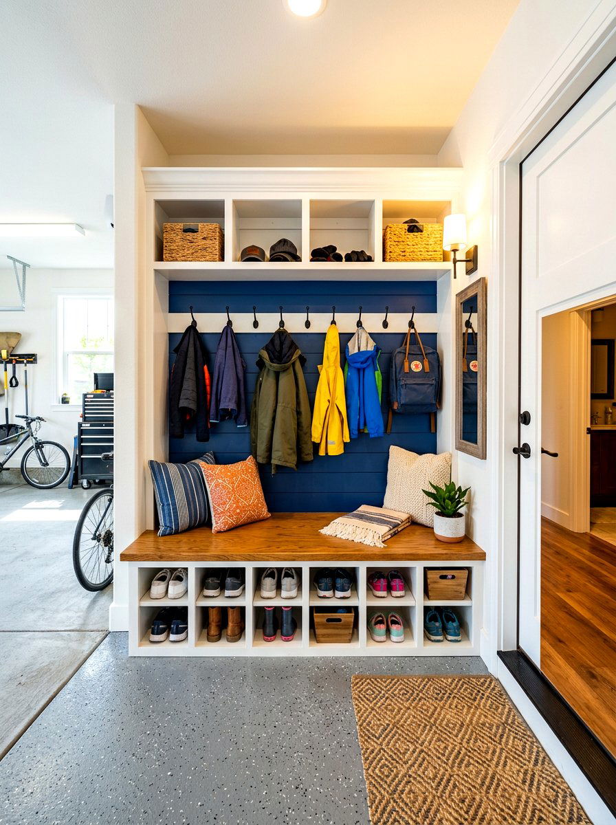Garage Mudroom Shelving - 30 garage shelving ideas
