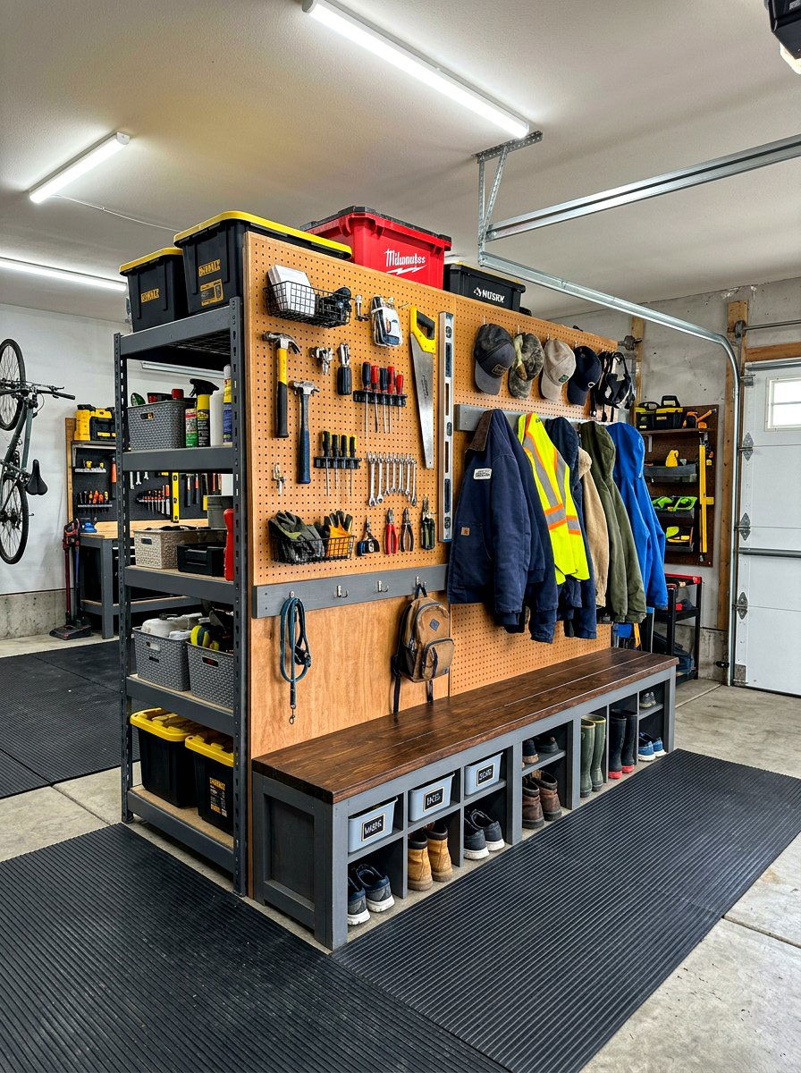Garage Mudroom Zone - 30 small mudroom ideas