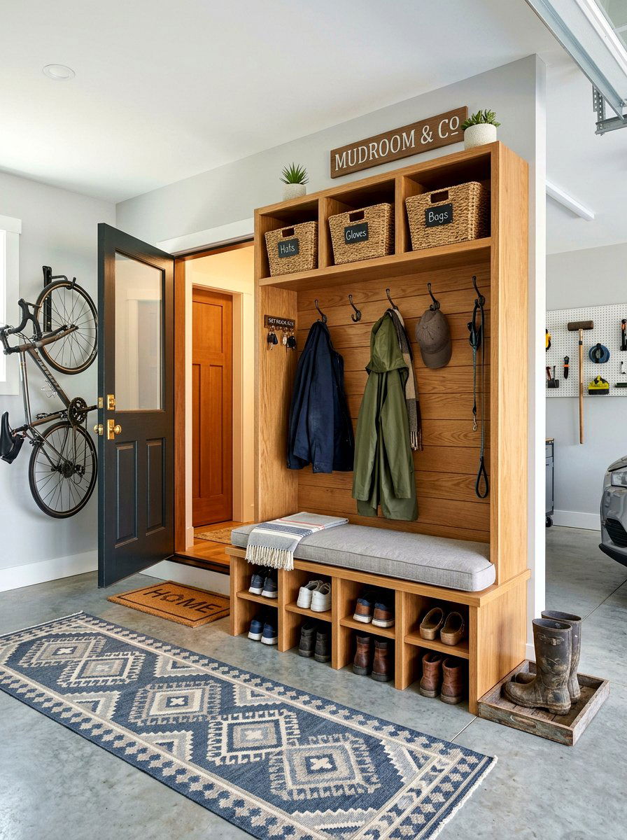 Garage Mudroom Zones - 30 garage organization ideas