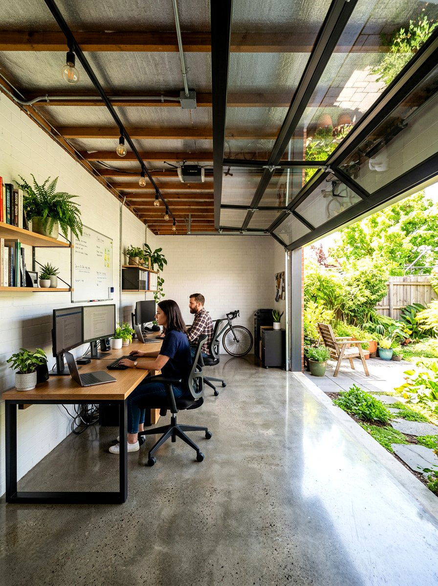 Garage Office Makeover - 30 creative studio office ideas