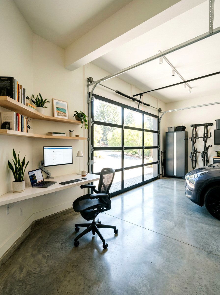 Garage Office Setup - 30 clean garage aesthetic ideas