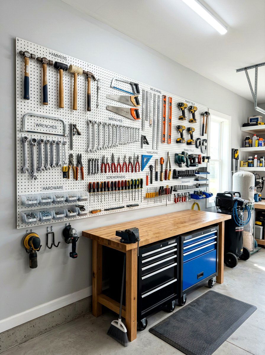 Garage Pegboard Walls - 30 garage organization ideas