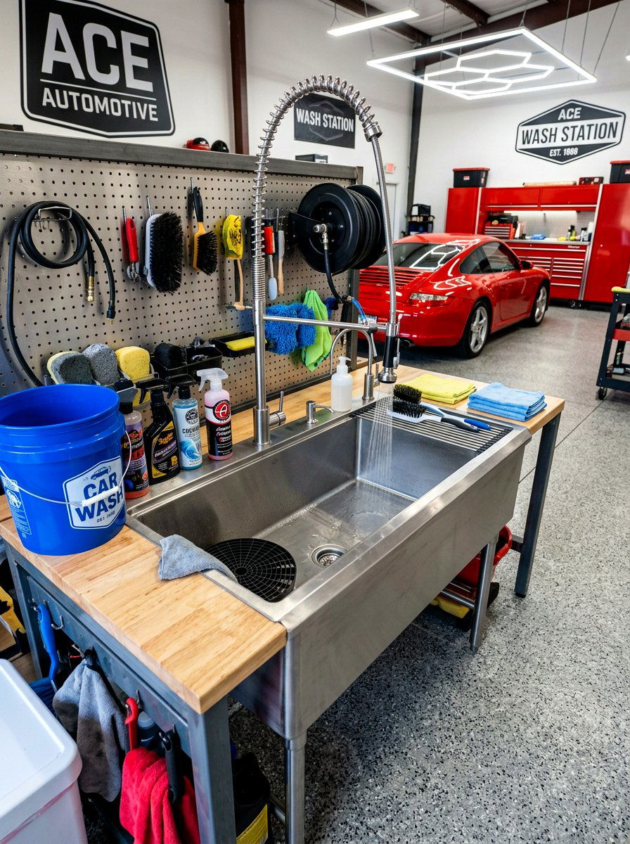 Garage Sink With Sprayer - 30 garage sink station ideas