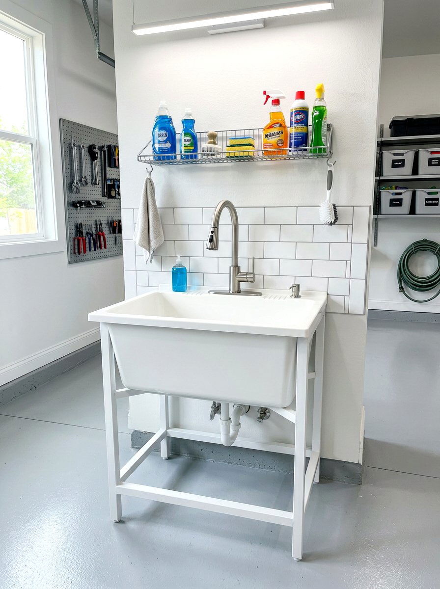 Garage Utility Sink - 30 organizing a garage ideas