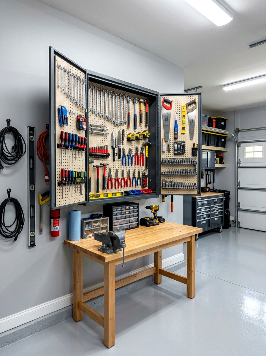 Garage Vertical Tool Storage Cabinet - 30 slim storage cabinet ideas