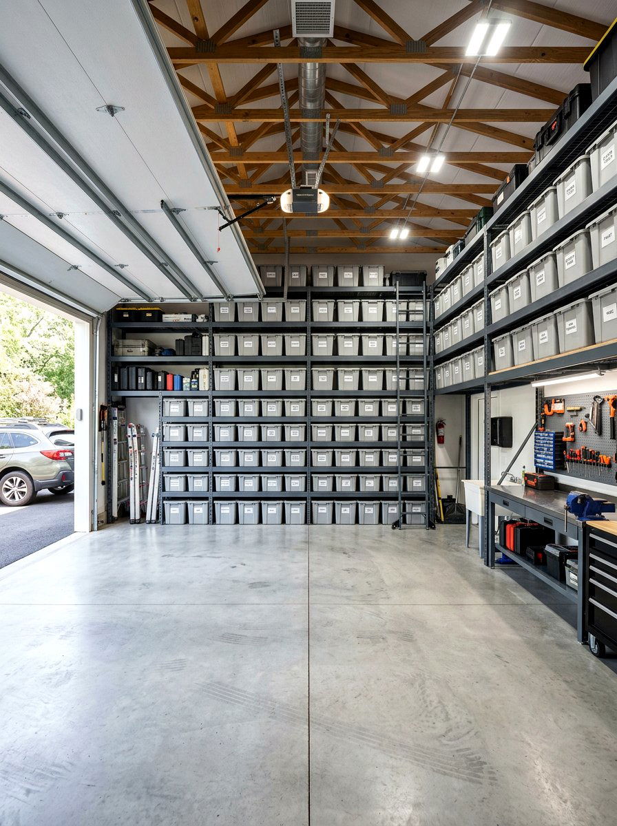 Garage Wall Storage Layout - 30 organizing seasonal decor ideas