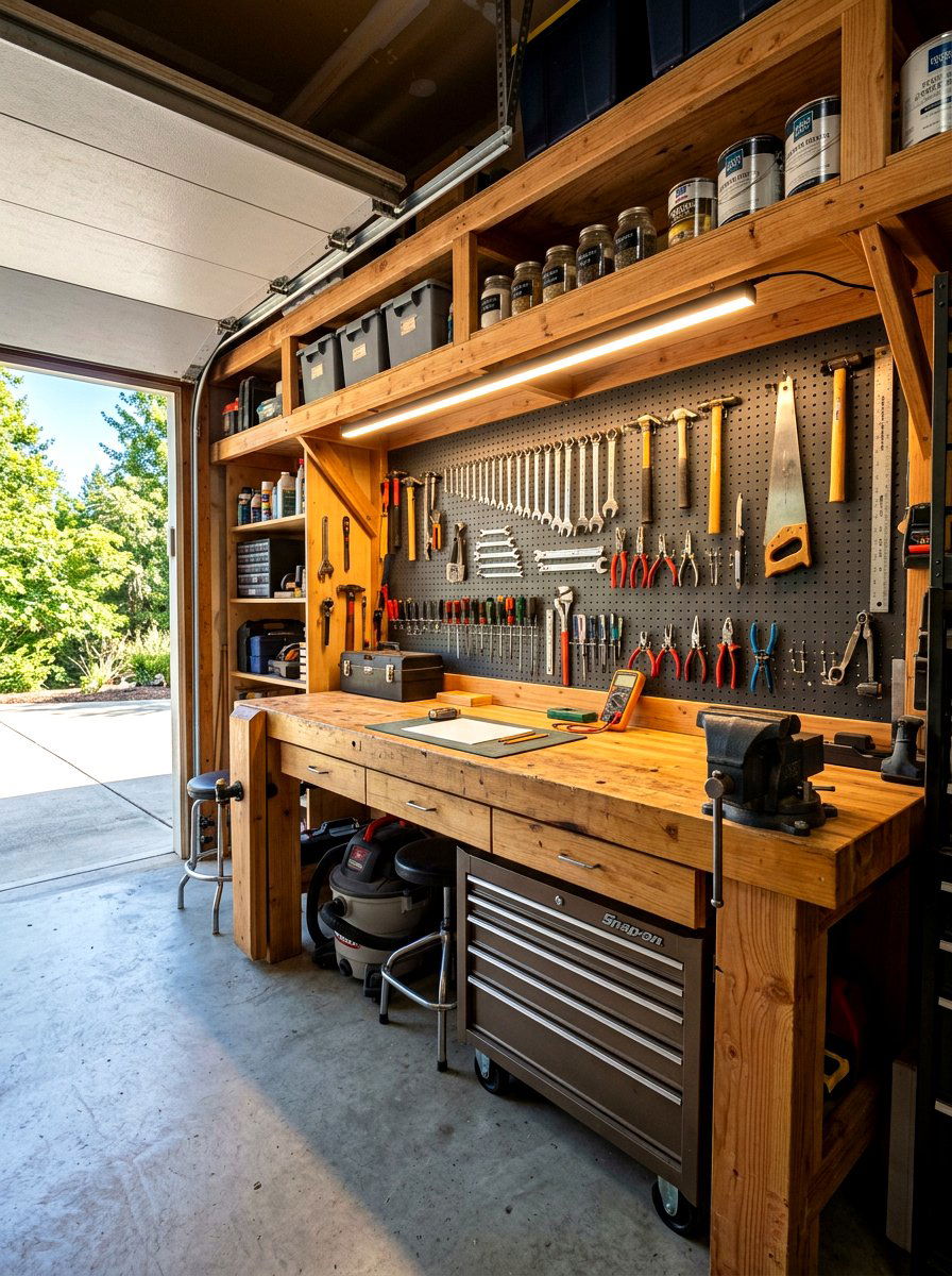 Garage Workbench Under Shelf Light - 30 under shelf lighting ideas