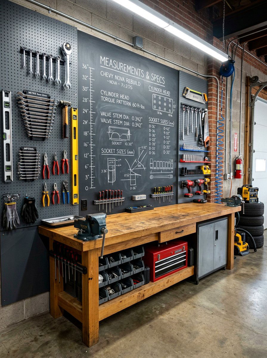 Garage Workbench Wall - 30 chalkboard wall ideas