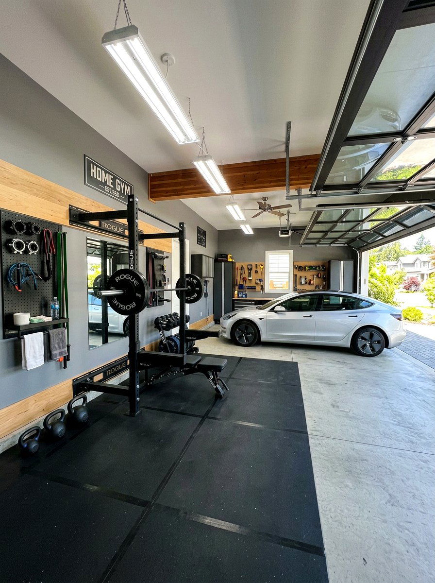 Garage Workout Area - 30 small home gym ideas