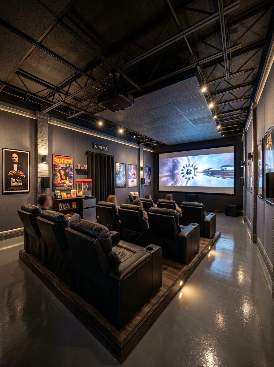 Garage conversion cinema - 30 projector room ideas