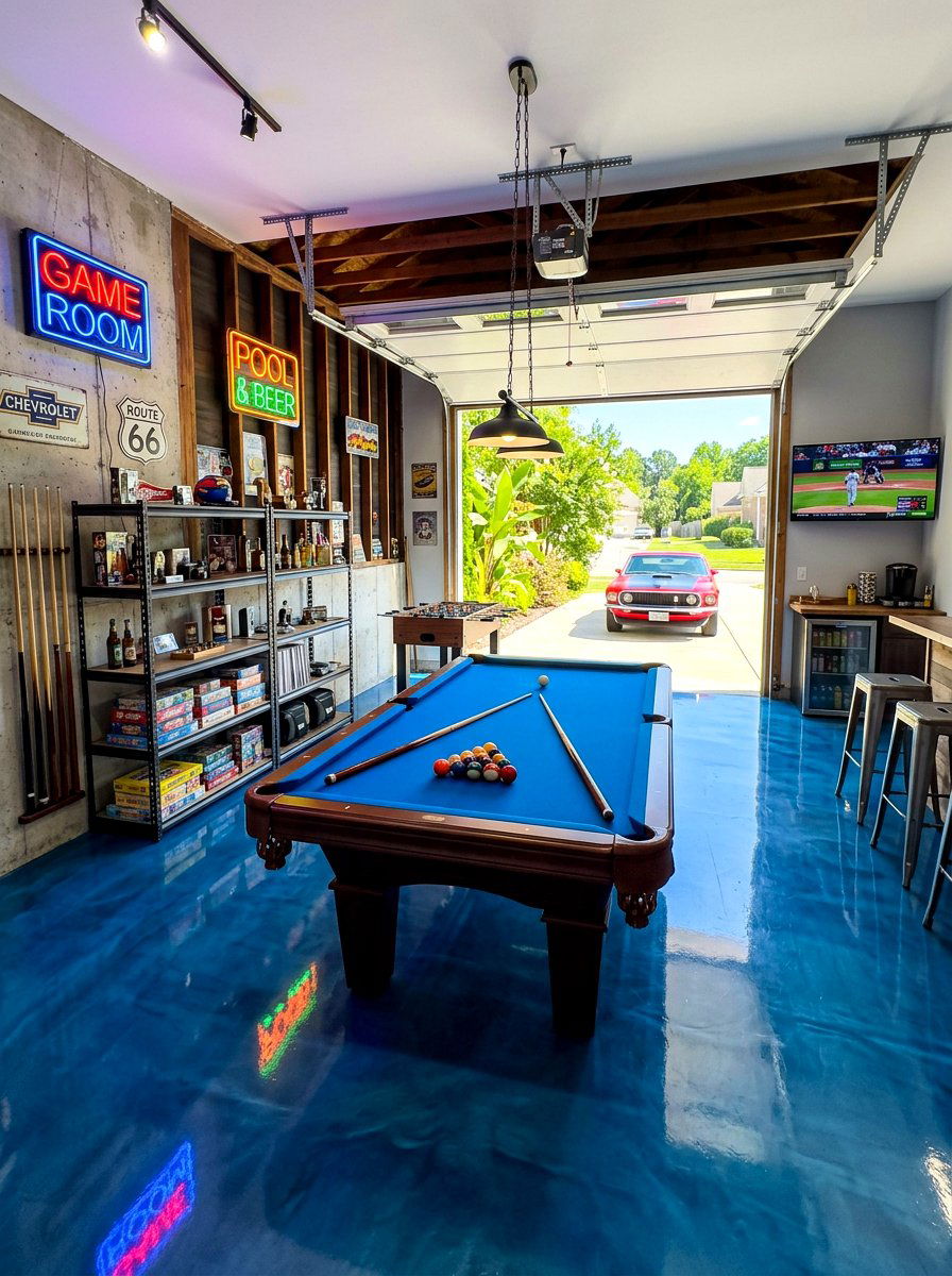 Garage game room conversion - 30 billiards room ideas