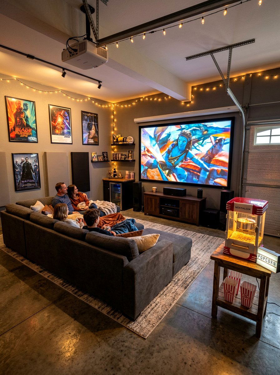 Garage movie room - 30 movie room ideas