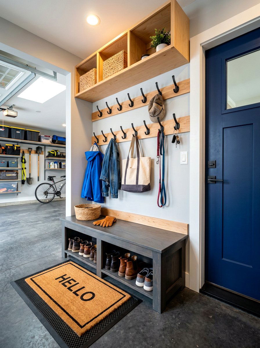 Garage mudroom entry - 30 designer mudroom ideas