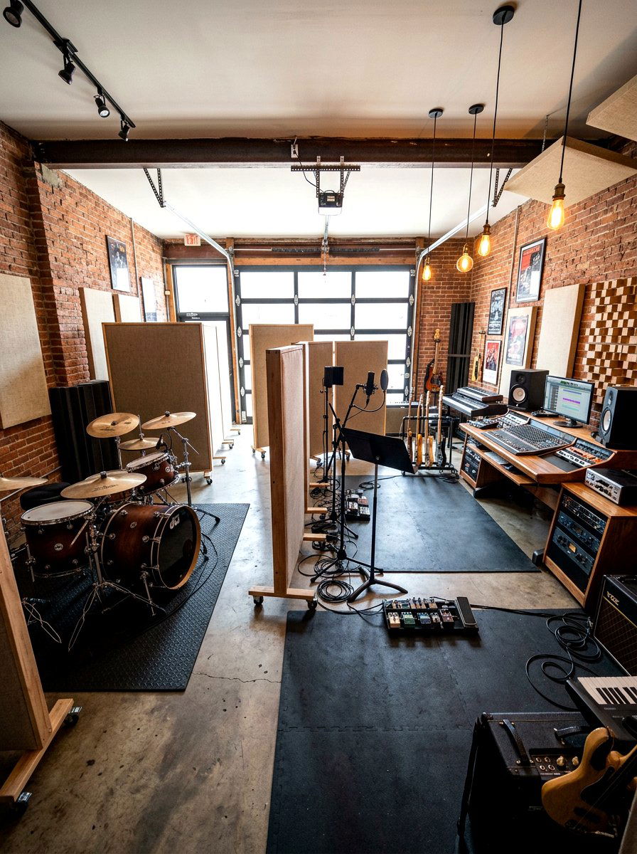 Garage recording studio setup - 30 recording room ideas