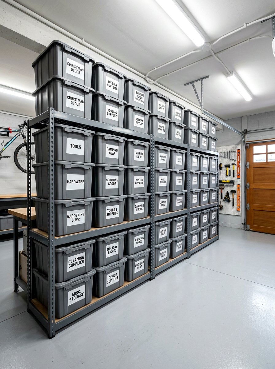 Garage storage labels - 30 label organization ideas