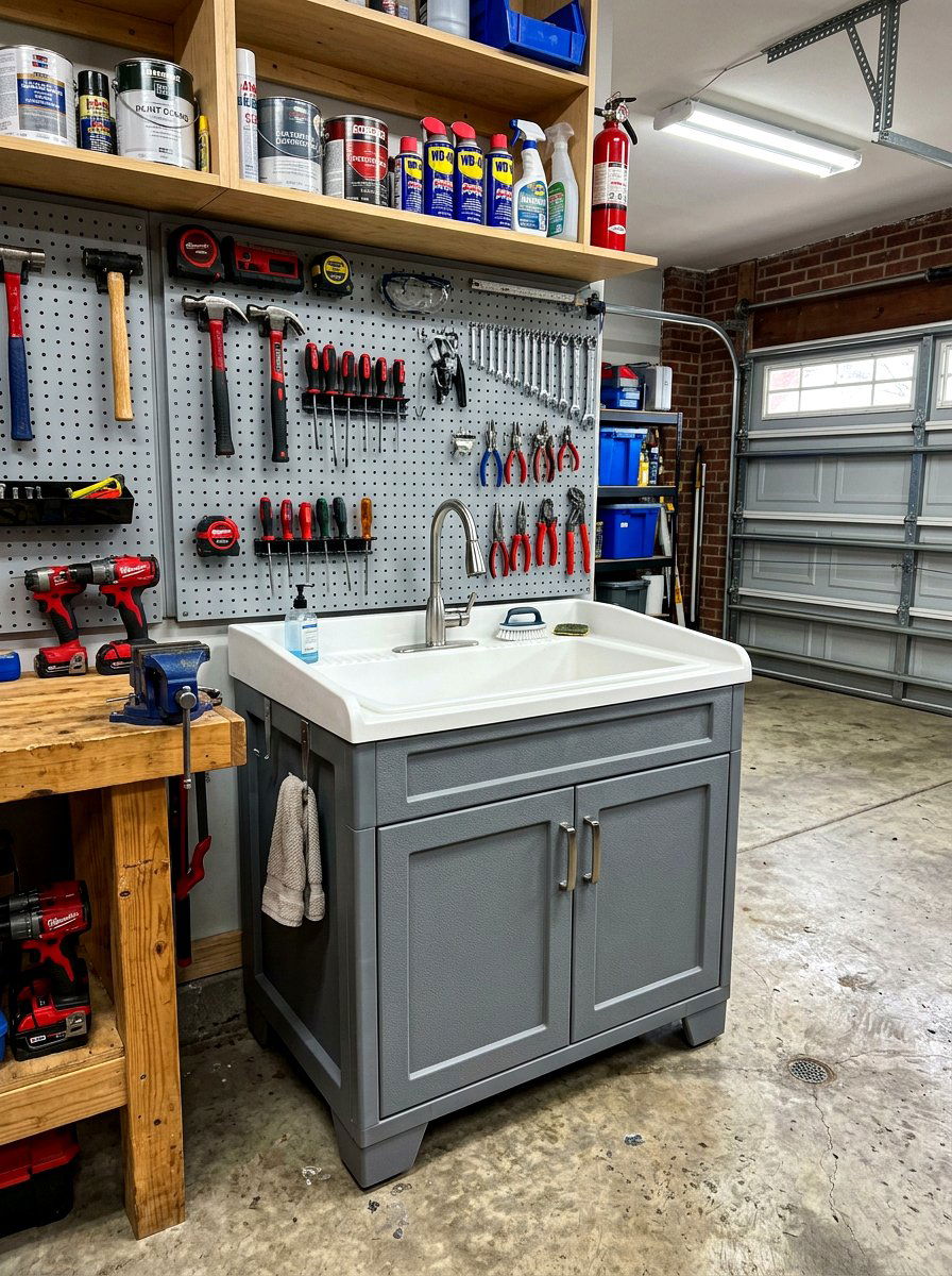 Garage utility sink cabinet - 30 utility sink cabinet ideas