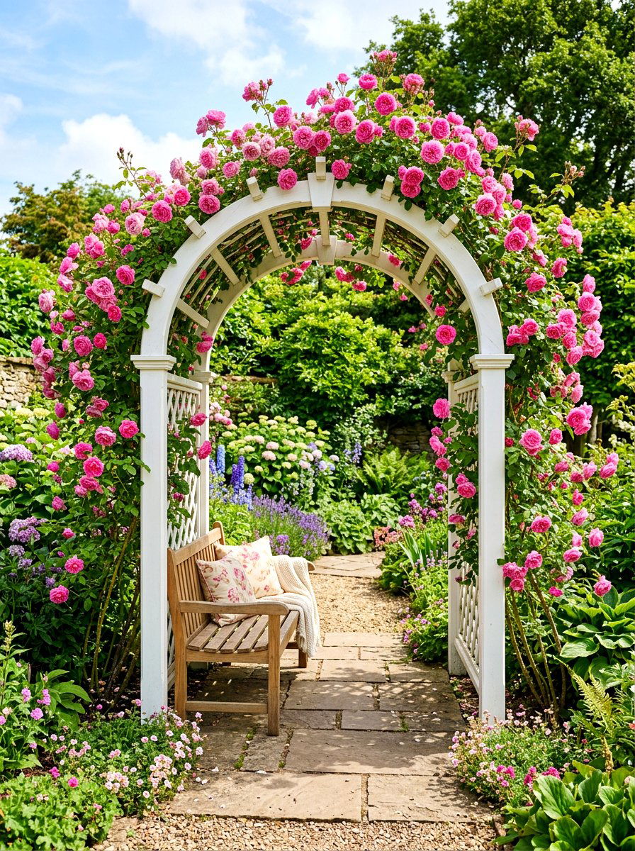Garden Arbor - 30 family backyard seating ideas