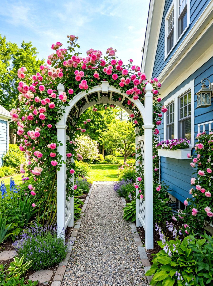 Garden Arbor - 30 side yard garden ideas