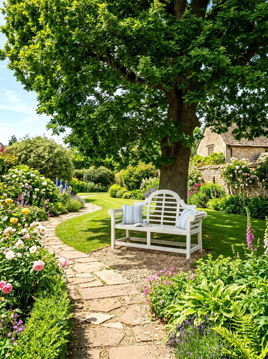 Garden Bench - 30 curb appeal ideas