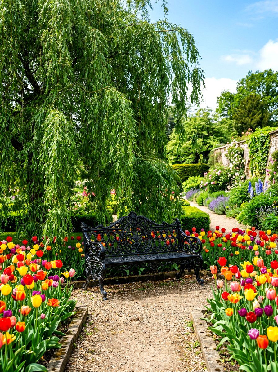 Garden Bench Focal Point - 30 outdoor furniture arrangement ideas