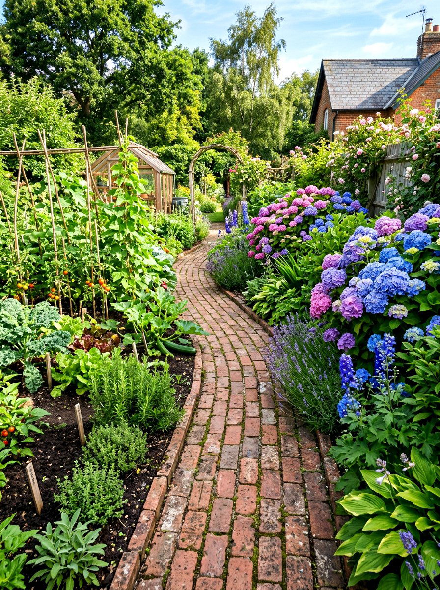 Garden Brick Path - 30 brick walkway ideas