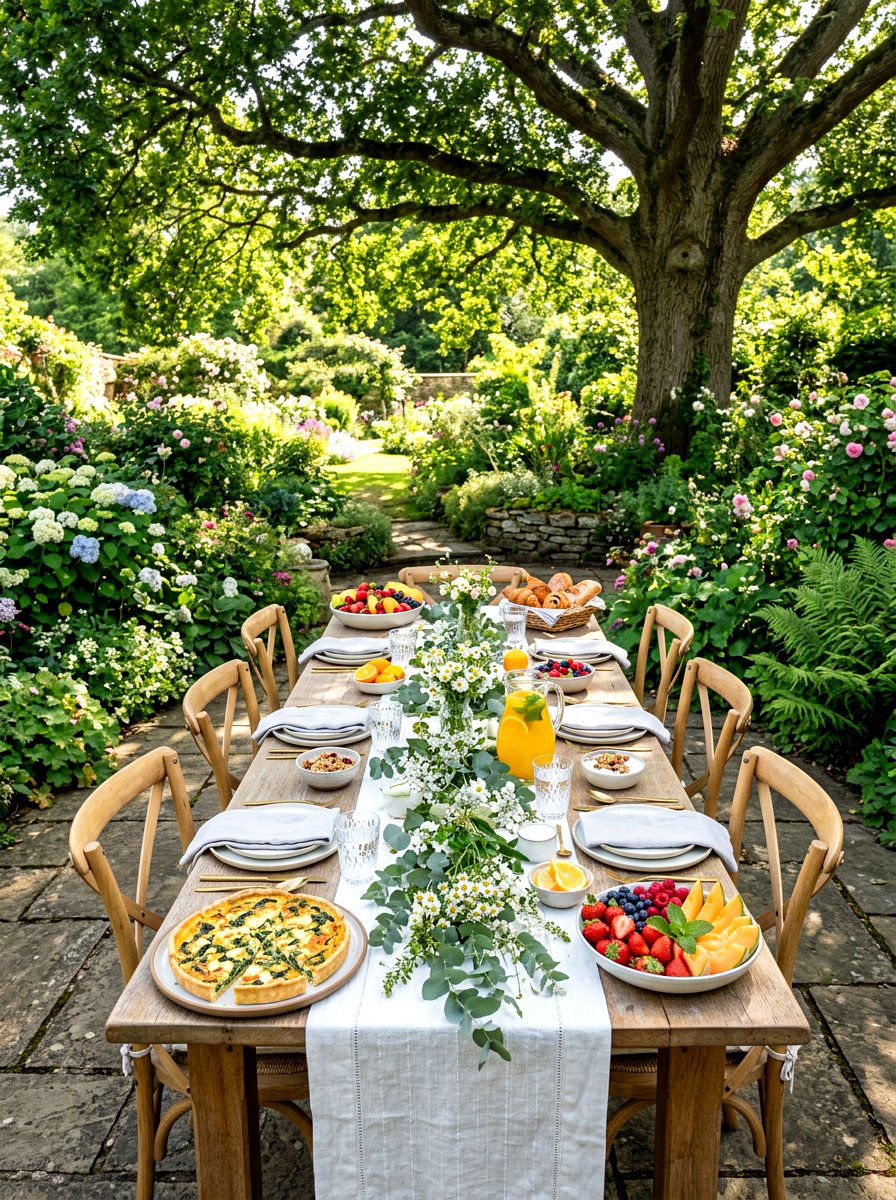 Garden Brunch Table - 30 outdoor birthday party ideas