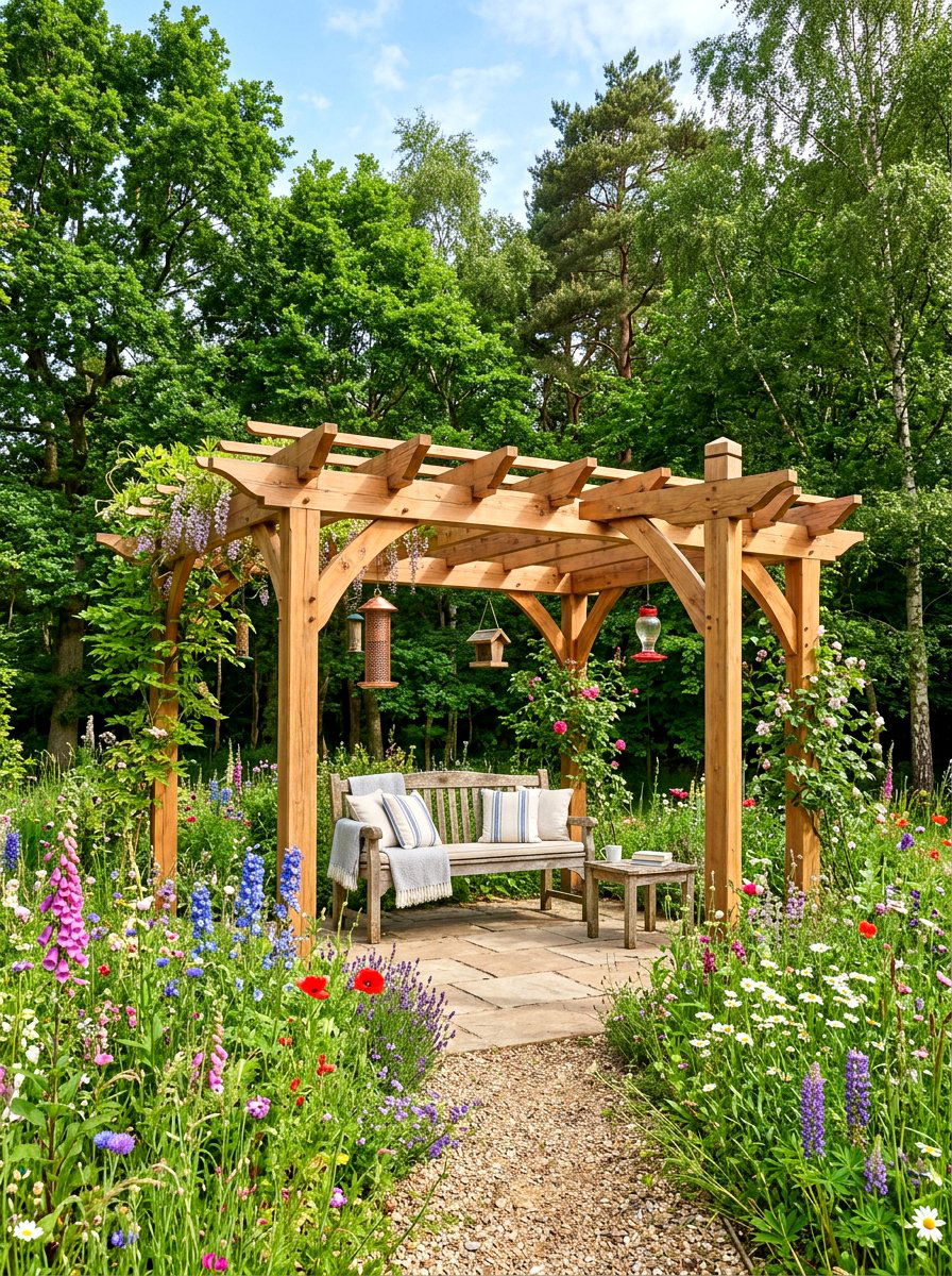 Garden Cedar Pergola - 30 cedar pergola ideas
