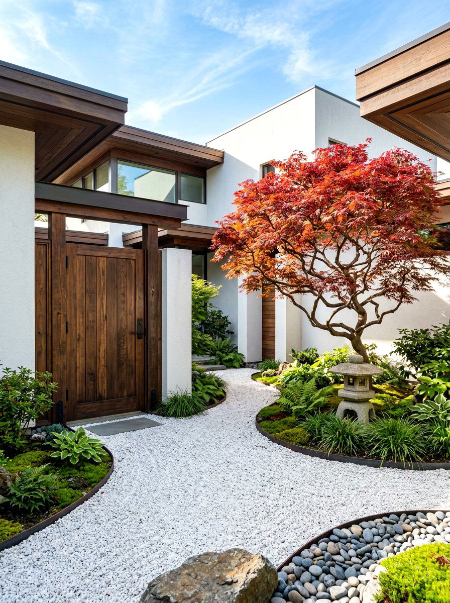Garden Courtyard Entryway - 30 indoor outdoor living ideas