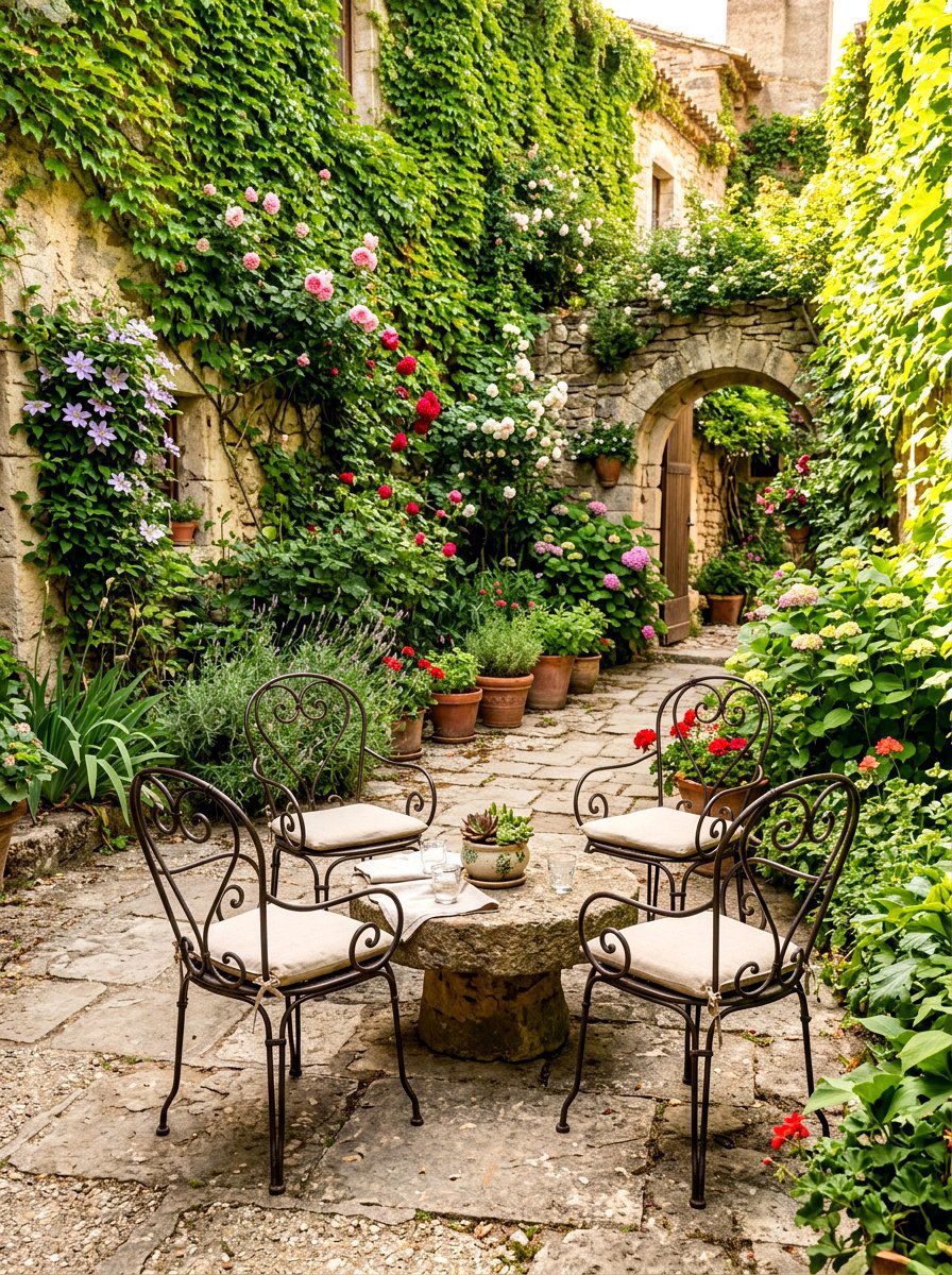 Garden Courtyard Seating - 30 conversation seating ideas