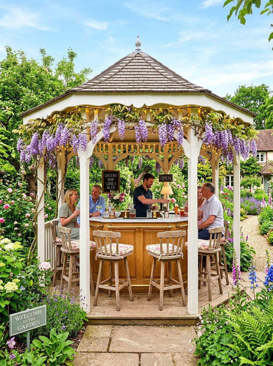 Garden Gazebo Bar - 30 outdoor bar ideas