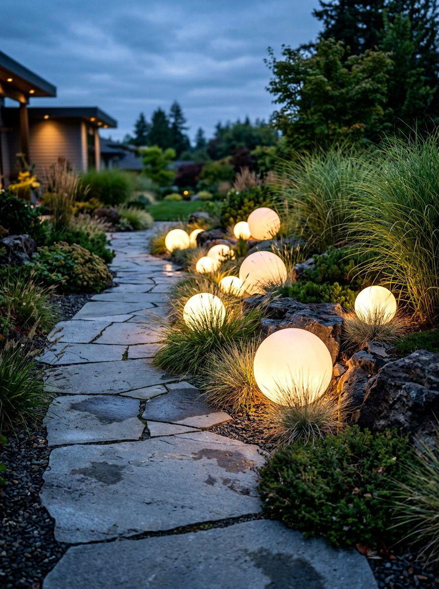 Garden Globe Light - 30 cozy outdoor lighting ideas