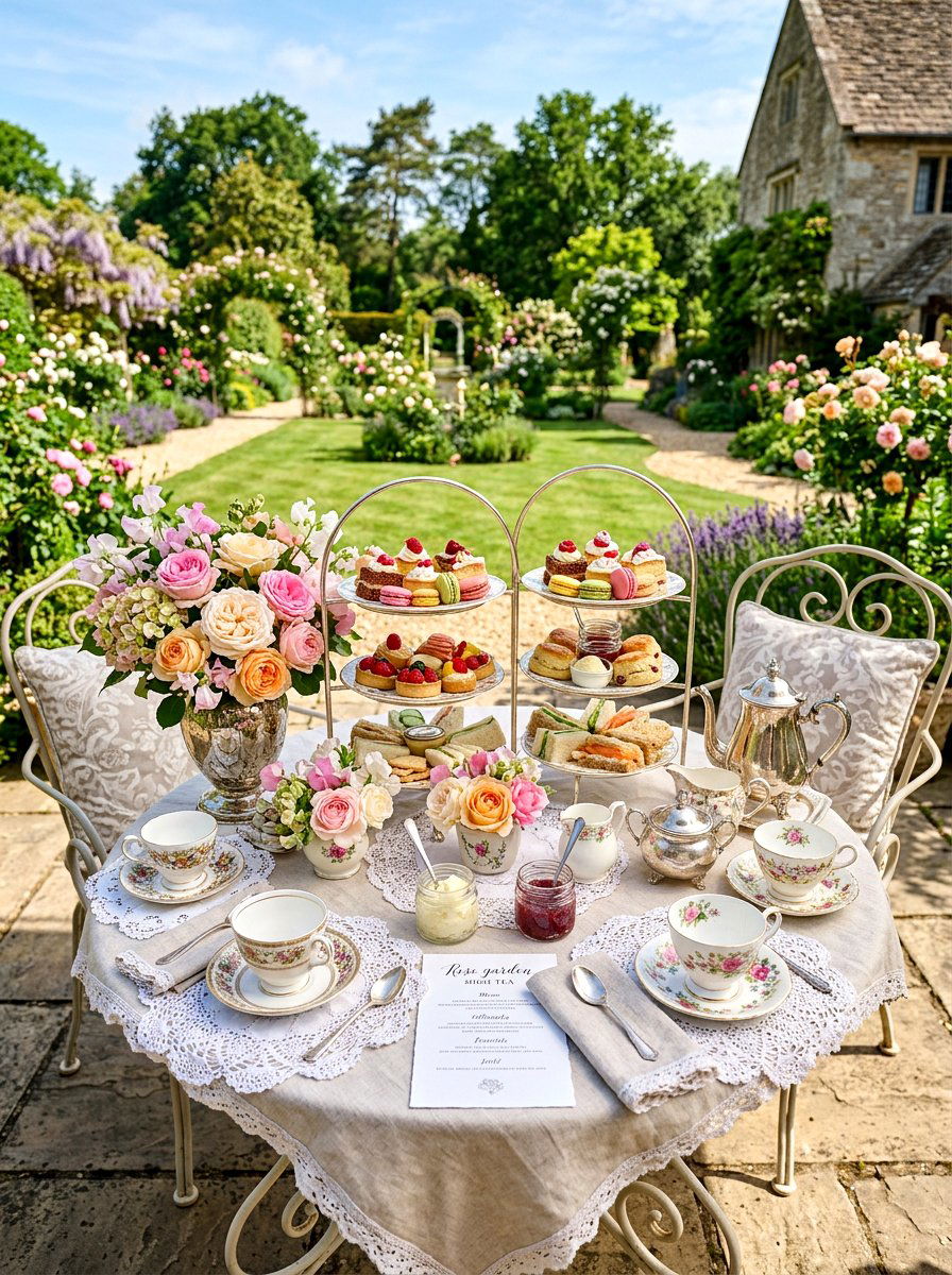 Garden High Tea Table - 30 garden party table ideas
