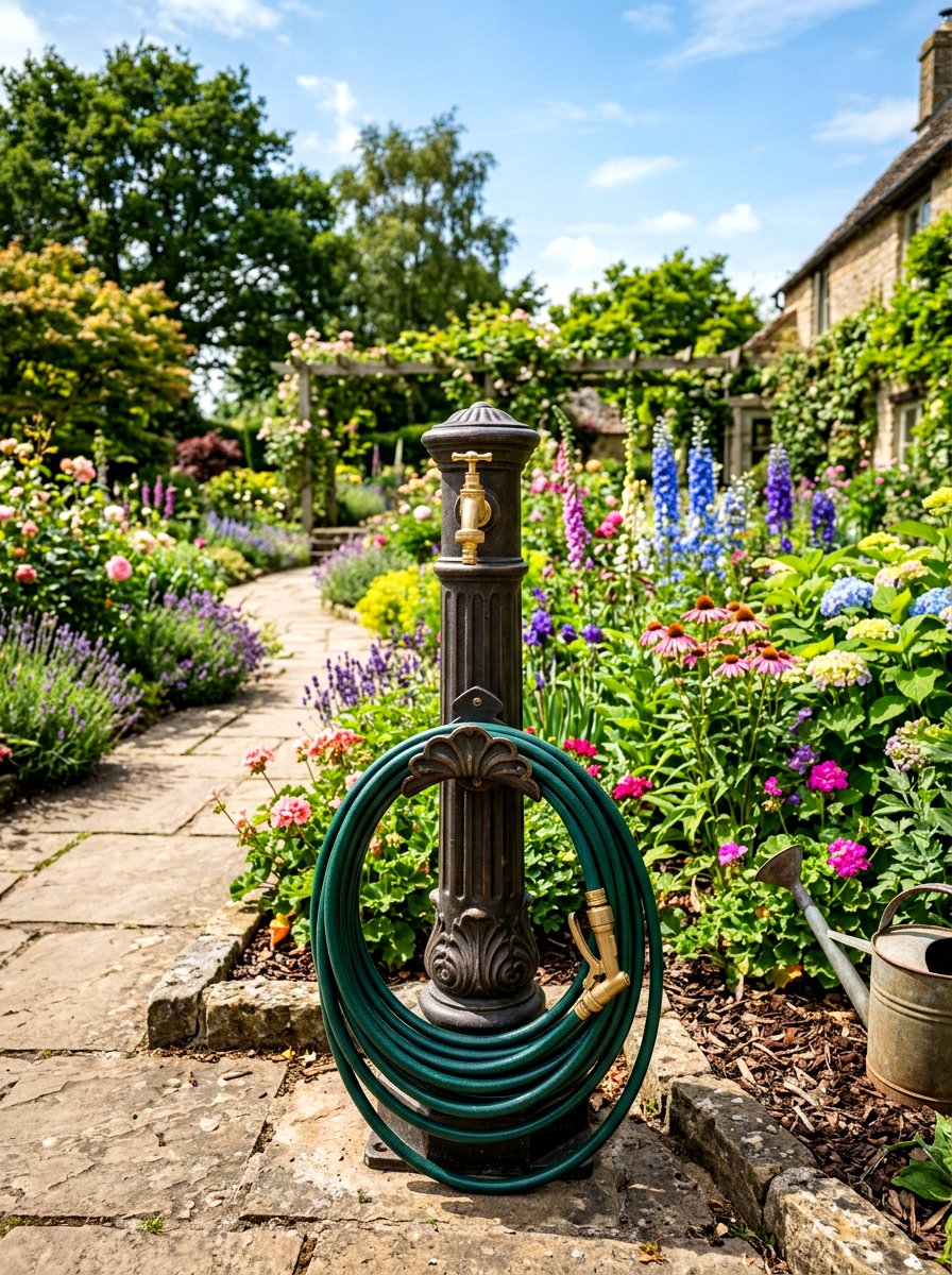 Garden Hose Pedestal - 30 hose storage ideas