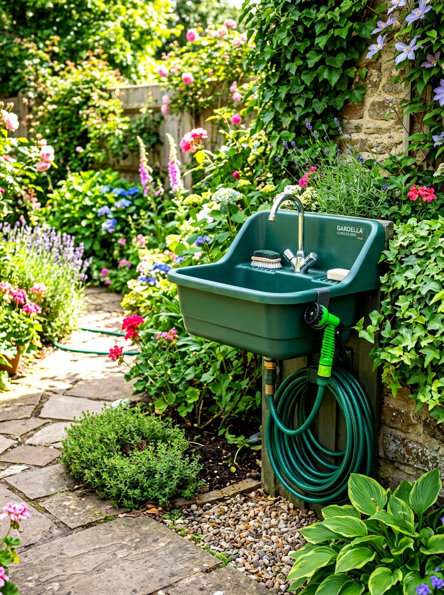 Garden Hose Sink - 30 outdoor utility sink ideas