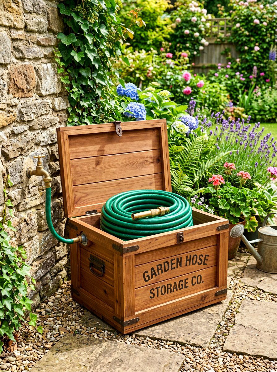 Garden Hose Storage Crate - 30 garden crate storage ideas