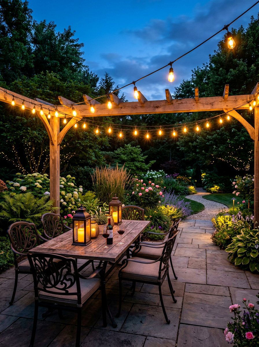 Garden Lighting - 30 French country garden ideas