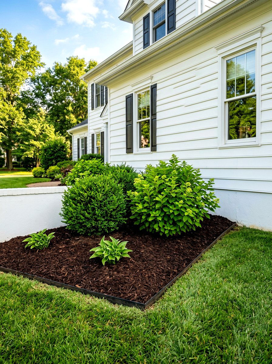 Garden Mulch Bed - 30 low maintenance curb appeal ideas
