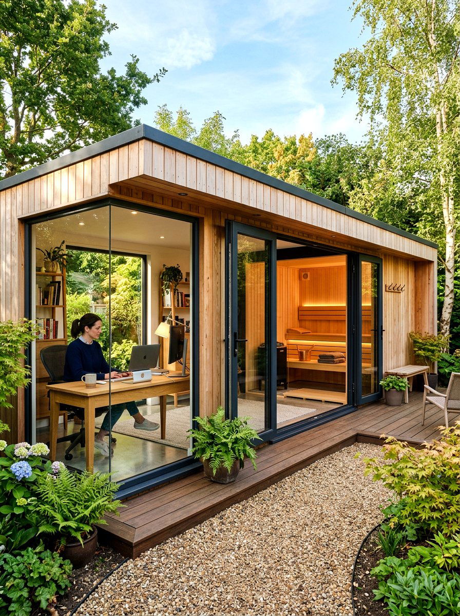 Garden Office Sauna Combo - 30 sauna shed ideas